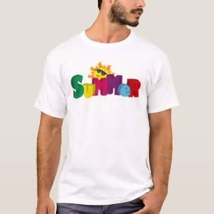 Camiseta Gráfica de Acampamento de Verão Retrô