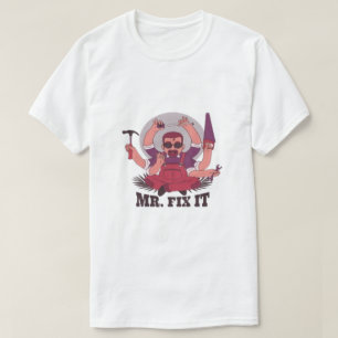 Camiseta gráfica de algodão ChilledWorld “Mr. Fix 