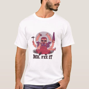 Camiseta gráfica de algodão ChilledWorld “Mr. Fix
