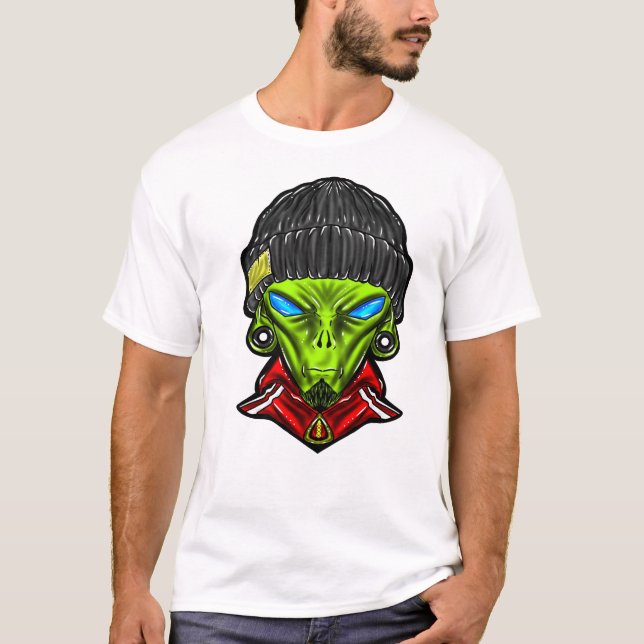 Camiseta Gráfica de Alien Urbano (Frente)