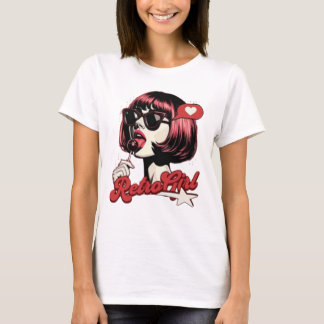 Camiseta Gráfica de Anime Girl em Arte Pop - Ma Re