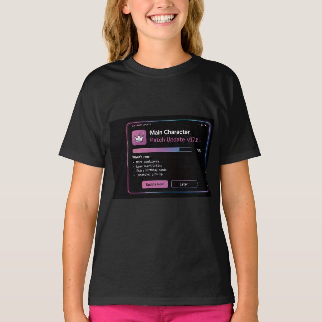 Camiseta Gráfica de Aniversário de Adolescente (Frente)