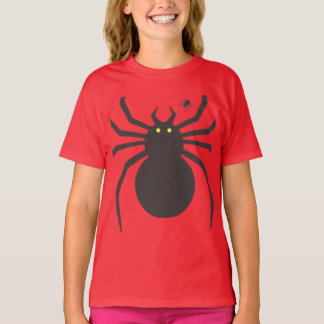 Camiseta Gráfica de Aranha Preta – Minimalista Ass