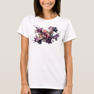 Camiseta Gráfica de Arte Abstrata Cool Silver