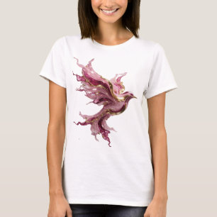Camiseta Gráfica de Arte Abstrata Dourada Divertid