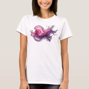 Camiseta Gráfica de Arte Abstrata Prata Clássica