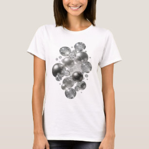 Camiseta Gráfica de ARTE ABSTRATA Prata Moderna