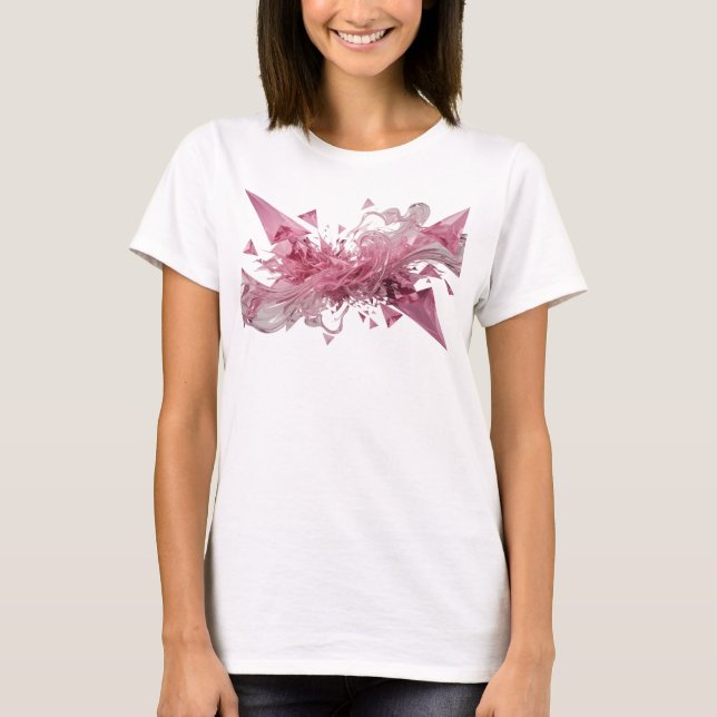 Camiseta Gráfica de ARTE ABSTRATA Prata Nova (Frente)