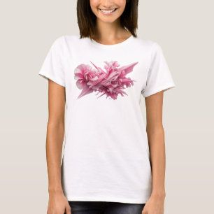 Camiseta Gráfica de Arte Abstrata Rosa Atraente