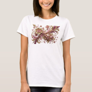 Camiseta Gráfica de Arte Abstrato Laranja Limpo