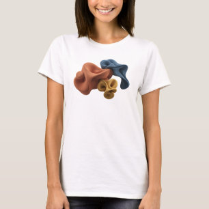 Camiseta Gráfica de Arte Abstrato Rosa Dinâmico