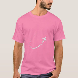 Camiseta Gráfica de Avião a Jato Minimalista