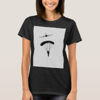 Camiseta Gráfica de Avião de Paraquedismo - Pa Min