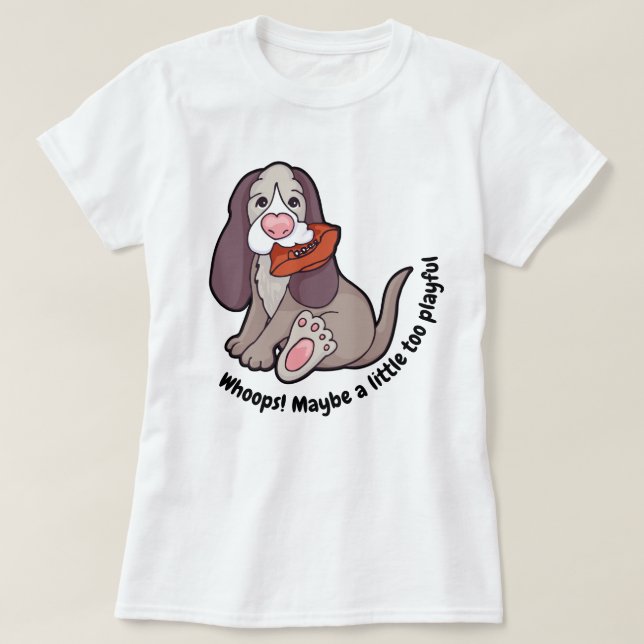 Camiseta gráfica de baile de hambúrgueres para cãe (Frente do Design)