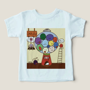 “Camiseta Gráfica de Balão de Bebê”