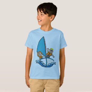 Camiseta Gráfica de Barco à Vela para Meninos - Az