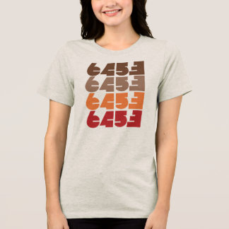 Camiseta gráfica de bloco silenciado 6453 feminina