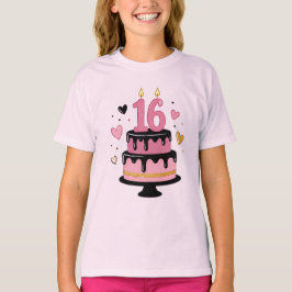 Camiseta Gráfica de Bolo de Aniversário de Sweet 1
