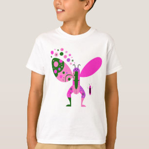 Camiseta Gráfica de Borboleta Colorida