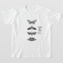 Camiseta Gráfica de Borboleta Vintage para adolesc