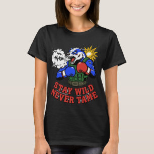 Camiseta Gráfica de Boxeador Texugo Selvagem Nunca