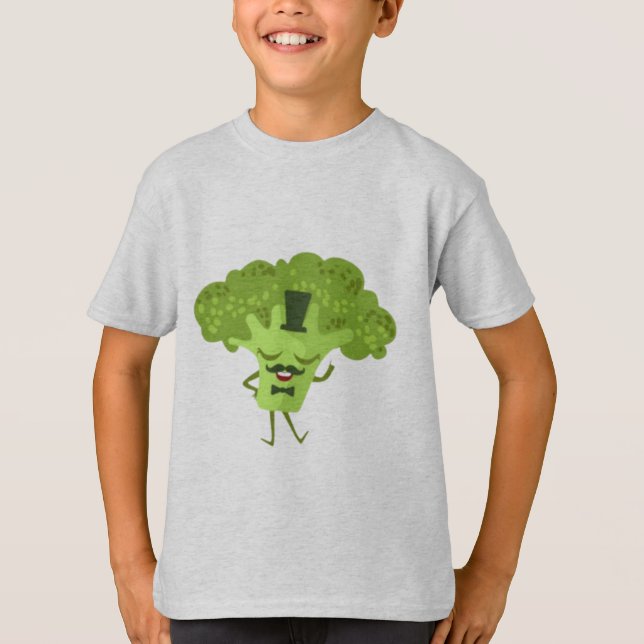 Camiseta Gráfica de Brócolis Saudável e Divertida  (Frente)