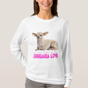 Camiseta Gráfica de Cachorro Chihuahua Bebê Rosa Q