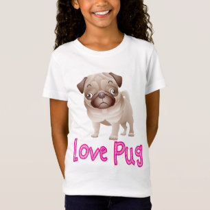 Camiseta Gráfica de Cachorro Pug Fofinho
