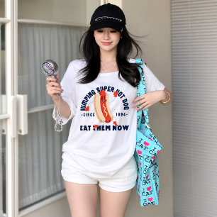 Camiseta Gráfica de Cachorro-Quente Engraçado Desd