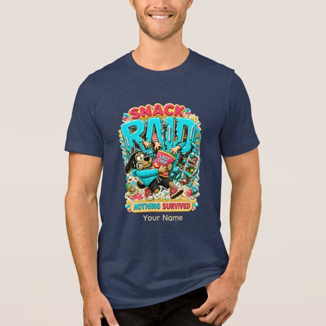 Camiseta Gráfica de Cachorro Sarcástico para Traba (Frente)