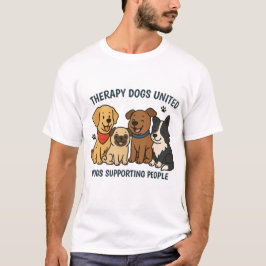 Camiseta Gráfica de Cachorros Apoiando Pessoas Mas