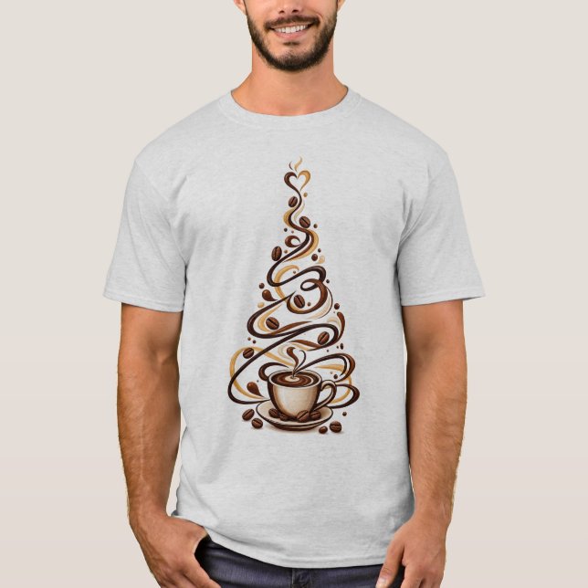 Camiseta Gráfica de Café Presente para Amante de C (Frente)
