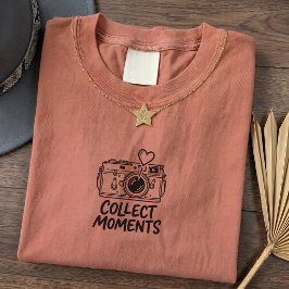 Camiseta Gráfica de Câmera Retro Vintage para Foto