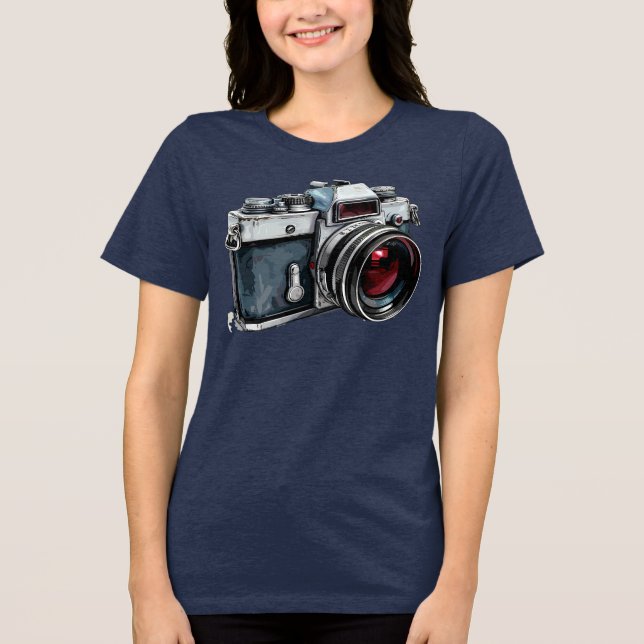 Camiseta Gráfica de Câmera Vintage – Fotografia Re (Frente)