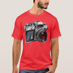 Camiseta Gráfica de Câmera Vintage – Fotografia Re