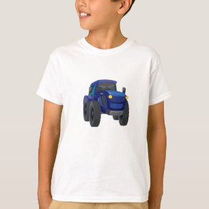 Camiseta Gráfica de Caminhão de Construção Azul pa