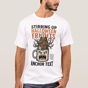 Camiseta Gráfica de Caneca Assombrada de Café Assu