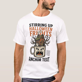 Camiseta Gráfica de Caneca Assombrada de Café Assu