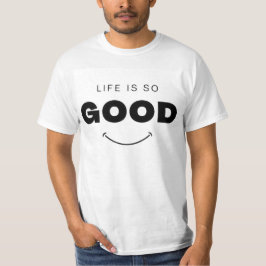 Camiseta Gráfica de Cara Sorridente - A Vida do Ho