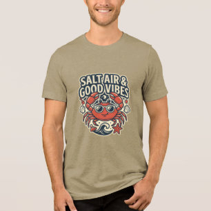Camiseta Gráfica de Caranguejo Vintage, Camisa de 