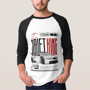 Camiseta Gráfica de Carro de Deriva BMW para Homen