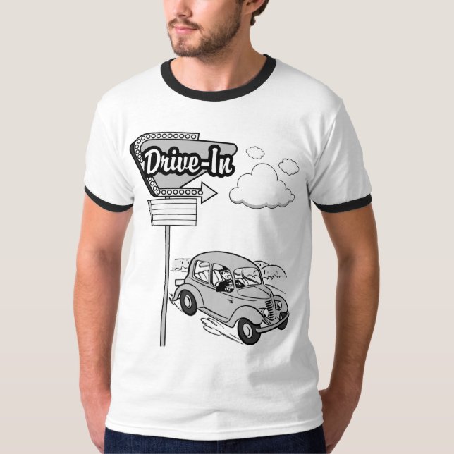 Camiseta Gráfica de Cartoon {Drive In} (Frente)