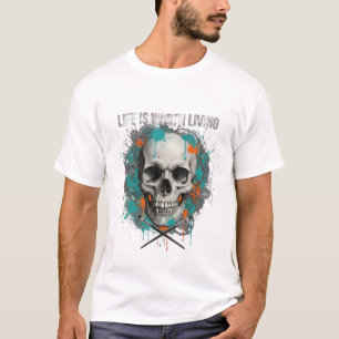 Camiseta Gráfica de Caveira – Design Moderno de Ca