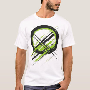 Camiseta Gráfica de Círculo Geométrico Abstrato Cy