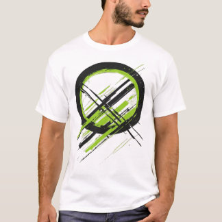 Camiseta Gráfica de Círculo Geométrico Abstrato Cy