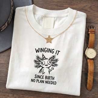 Camiseta Gráfica de Citação Engraçada de Axolote H
