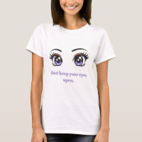 Camiseta Gráfica de Citação Inspiradora - Olhos de
