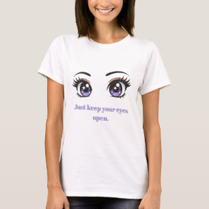 Camiseta Gráfica de Citação Inspiradora - Olhos de
