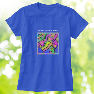 Camiseta Gráfica de Corações Amor Tendência