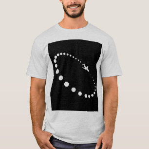 Camiseta Gráfica de Desenho Animado de Voo de Aviã